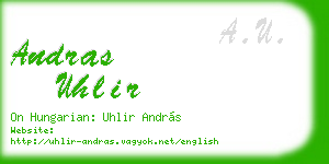 andras uhlir business card